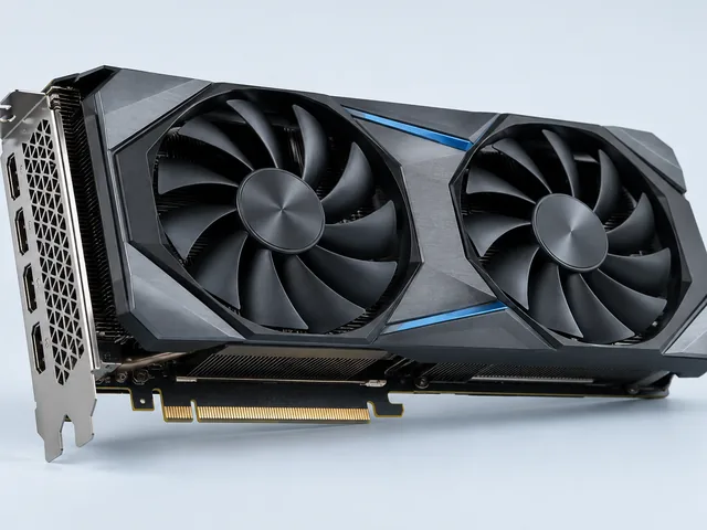 Photo of a dual-fan graphics card